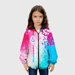 Куртка с капюшоном детская Galatasaray neon gradient style по-вертикали, цвет: 3D-черный — фото 2