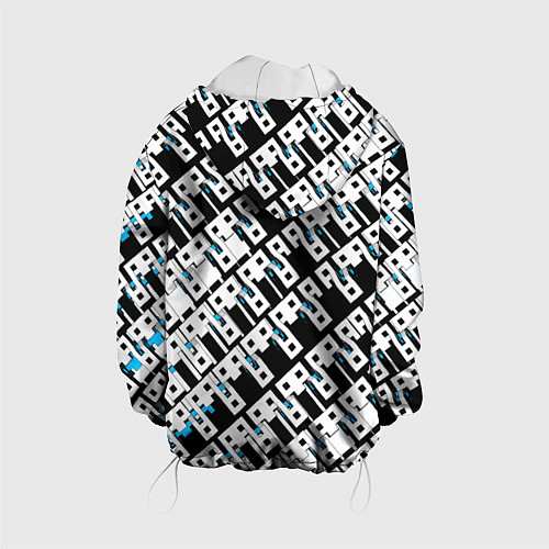 Детская куртка Абстрактный узор на чёрном фоне / 3D-Белый – фото 2