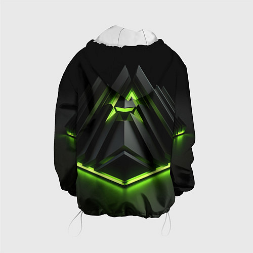 Детская куртка Green black nvidia style / 3D-Белый – фото 2