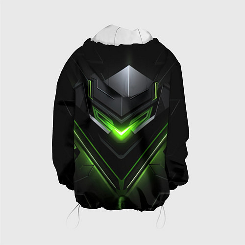 Детская куртка Green and black abstract style / 3D-Белый – фото 2