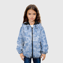 Куртка с капюшоном детская Текстура лед, цвет: 3D-черный — фото 2
