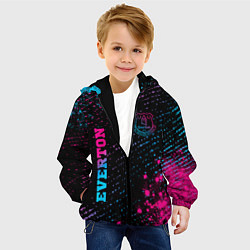 Куртка с капюшоном детская Everton - neon gradient вертикально, цвет: 3D-черный — фото 2