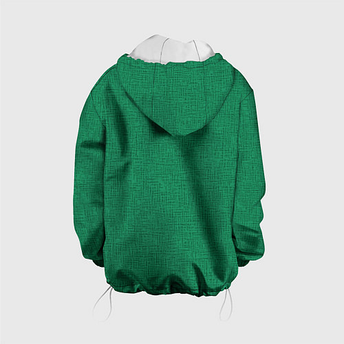 Детская куртка Текстура зелёный однотонный / 3D-Белый – фото 2