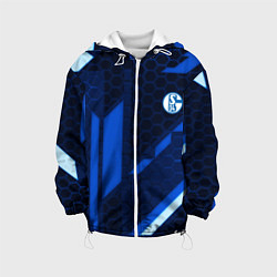 Куртка с капюшоном детская Schalke 04 sport geometry, цвет: 3D-белый
