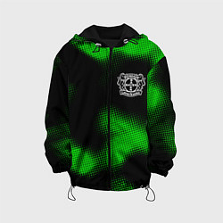 Куртка с капюшоном детская Bayer 04 sport halftone, цвет: 3D-черный