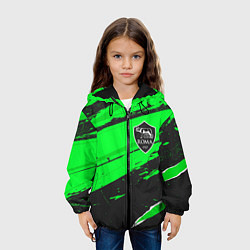 Куртка с капюшоном детская Roma sport green, цвет: 3D-черный — фото 2