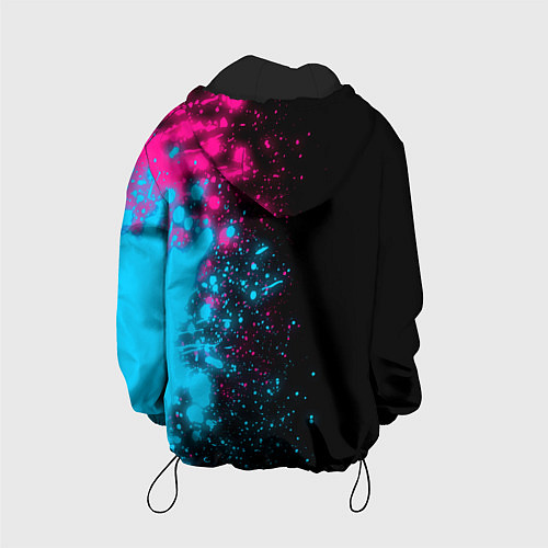 Детская куртка Club Brugge - neon gradient по-вертикали / 3D-Черный – фото 2