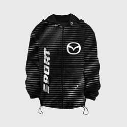 Куртка с капюшоном детская Mazda sport metal, цвет: 3D-черный