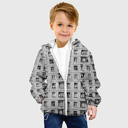 Куртка с капюшоном детская Эстетика хрущёвки, цвет: 3D-белый — фото 2