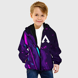 Куртка с капюшоном детская Apex Legends neon gaming, цвет: 3D-черный — фото 2