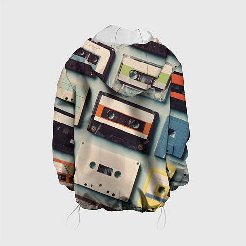 Детская куртка Ретро аудио кассеты / 3D-Белый – фото 2