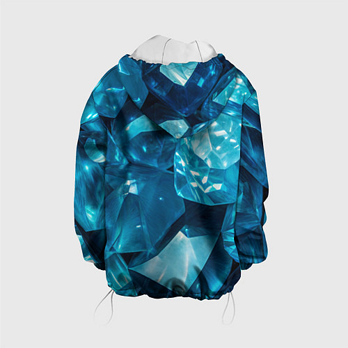 Детская куртка Голубой камень апатит - текстура / 3D-Белый – фото 2