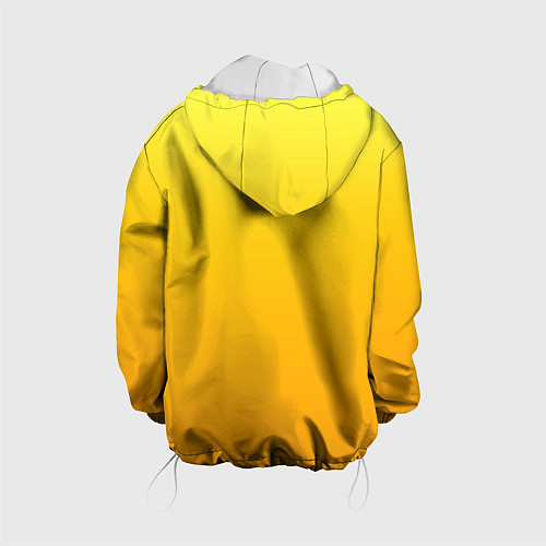 Детская куртка Градиент насыщенный жёлтый / 3D-Белый – фото 2
