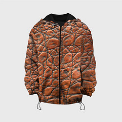 Куртка с капюшоном детская Змеиная шкура текстура, цвет: 3D-черный