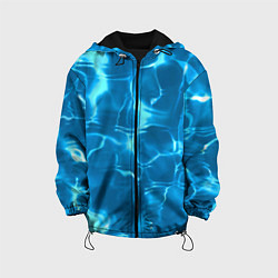 Куртка с капюшоном детская Водная гладь текстура, цвет: 3D-черный
