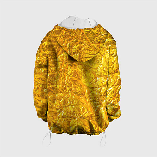 Детская куртка Текстура золотой мятой поверхности / 3D-Белый – фото 2