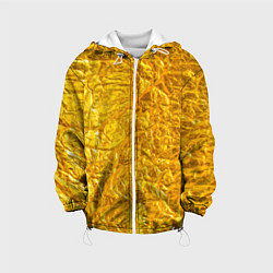 Детская куртка Текстура золотой мятой поверхности