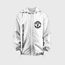 Куртка с капюшоном детская Manchester United sport на светлом фоне вертикальн, цвет: 3D-белый