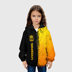 Куртка с капюшоном детская Liverpool - gold gradient по-вертикали, цвет: 3D-черный — фото 2