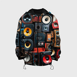 Куртка с капюшоном детская Audio speaker, цвет: 3D-черный