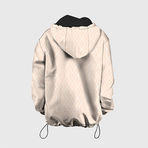 Детская куртка Полосы узоры светло-бежевый / 3D-Черный – фото 2