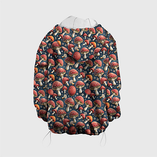 Детская куртка Гриб красный мухомор паттерн / 3D-Белый – фото 2