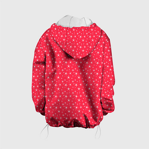Детская куртка Розово-красный со звёздочками / 3D-Белый – фото 2