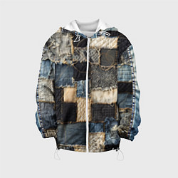 Детская куртка Заплатки пэчворк на джинсе