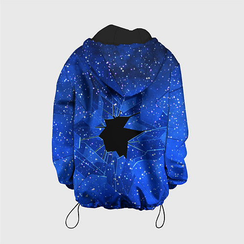 Детская куртка Расколотое стекло - звездное небо / 3D-Черный – фото 2