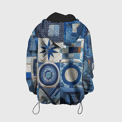 Детская куртка Denim patchwork - ai art / 3D-Черный – фото 2
