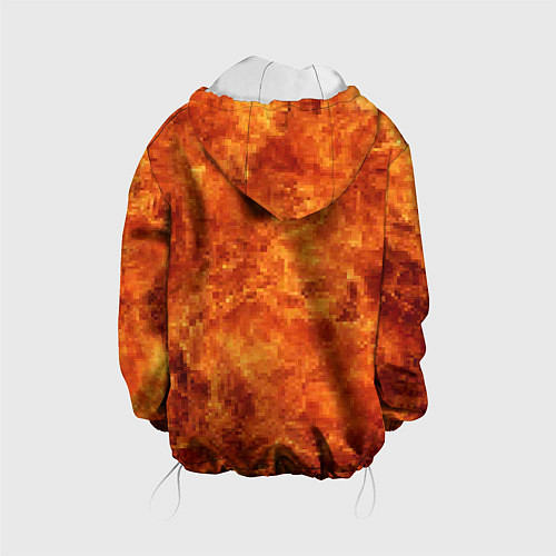 Детская куртка Пламя 8бит текстура / 3D-Белый – фото 2