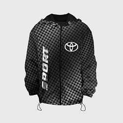 Куртка с капюшоном детская Toyota sport carbon, цвет: 3D-черный