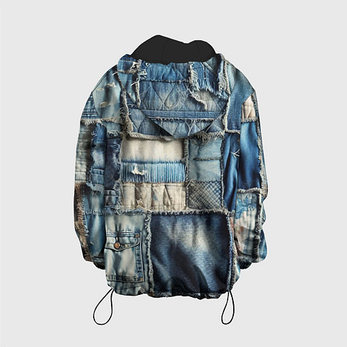 Детская куртка Patchwork denim - vogue / 3D-Черный – фото 2