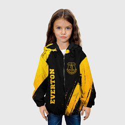Куртка с капюшоном детская Everton - gold gradient вертикально, цвет: 3D-черный — фото 2