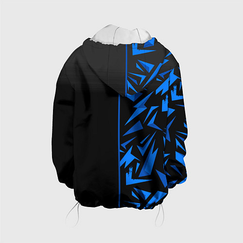Детская куртка Россия - синяя абстракция / 3D-Белый – фото 2
