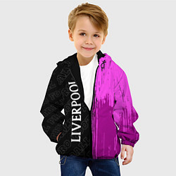 Куртка с капюшоном детская Liverpool pro football по-вертикали, цвет: 3D-черный — фото 2