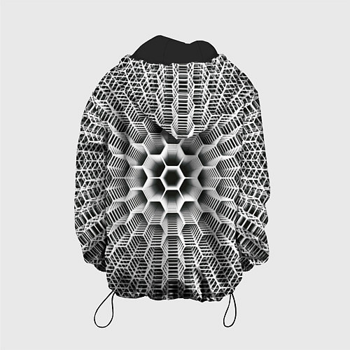 Детская куртка Бесконечный гексагональный каркас / 3D-Черный – фото 2