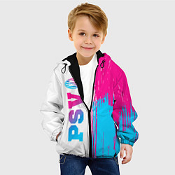 Куртка с капюшоном детская PSV neon gradient style по-вертикали, цвет: 3D-черный — фото 2