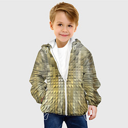 Куртка с капюшоном детская Объемные треугольники текстурированный рельеф, цвет: 3D-белый — фото 2