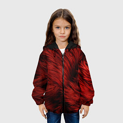 Куртка с капюшоном детская Красная шерсть, цвет: 3D-черный — фото 2