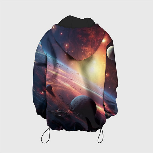Детская куртка Фантастика космос и планета / 3D-Черный – фото 2