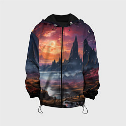 Детская куртка Космический фантазийный мир на другой планете