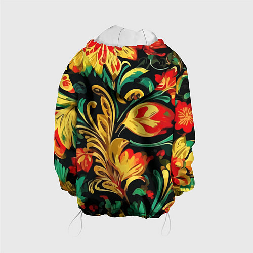 Детская куртка Хохлома акварель / 3D-Белый – фото 2