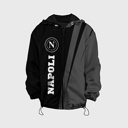 Куртка с капюшоном детская Napoli sport на темном фоне по-вертикали, цвет: 3D-черный
