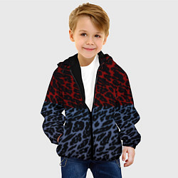 Куртка с капюшоном детская Леопардовый стиль текстура, цвет: 3D-черный — фото 2