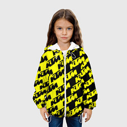 Куртка с капюшоном детская KTU жёлто чёрный стиль, цвет: 3D-белый — фото 2