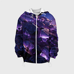 Детская куртка Фиолетовые неоновые камни со светом