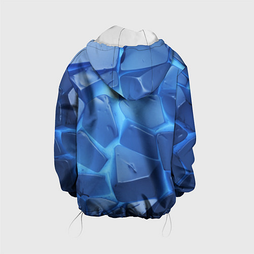 Детская куртка Синие ледяные плиты с разломом / 3D-Белый – фото 2