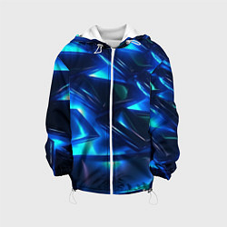 Детская куртка Синие абстрактные неоновые плиты