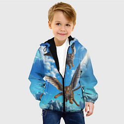 Куртка с капюшоном детская Летающие тигрята, цвет: 3D-черный — фото 2